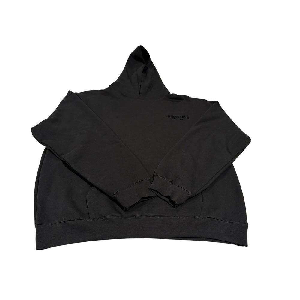 Fear of God Essentials Men's Size XLG Stretch Limo Black Hoodie NWT
